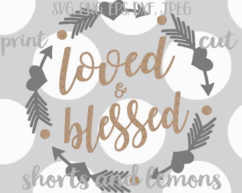 Download Loved and Blessed svg shirt svg thanksgiving svg tribal | Etsy