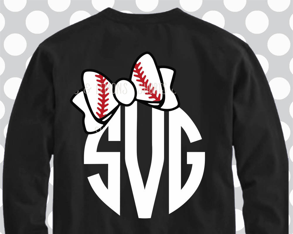 Download baseball SVG baseball bow decal cut file baseball shirt | Etsy