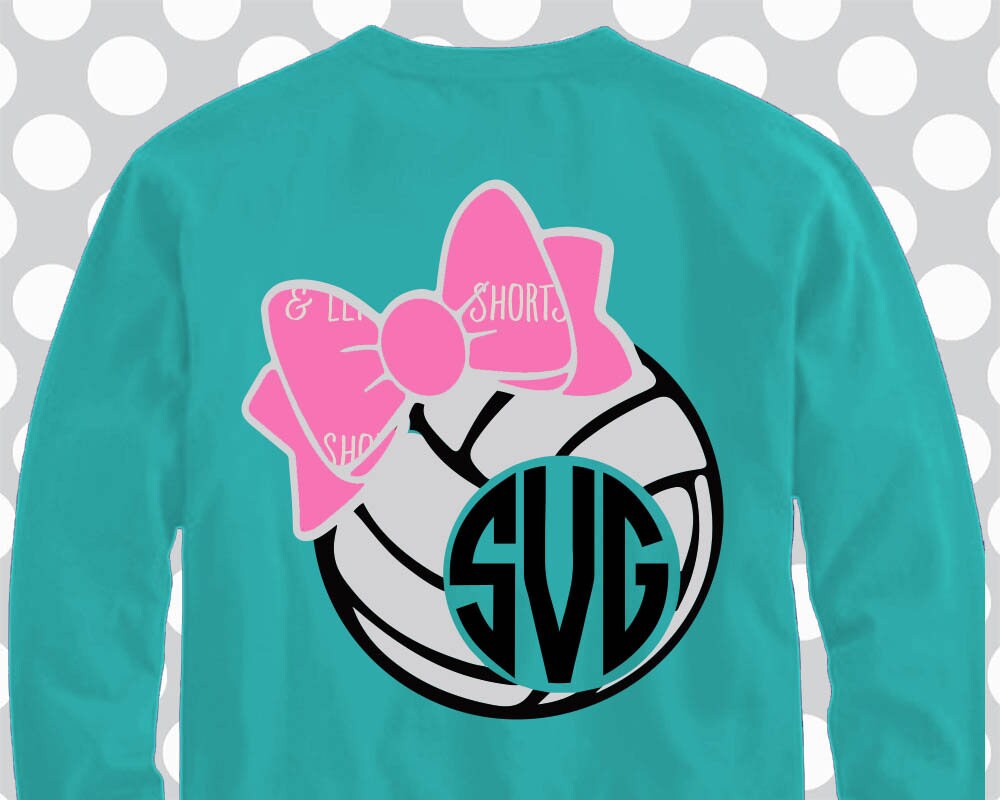 Download Volleyball SVG Volleyball bow svg dxf Volleyball shirt | Etsy