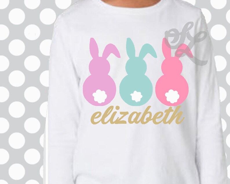 Download Easter svg Bunny svg three bunnies DXF EPS peep svg | Etsy