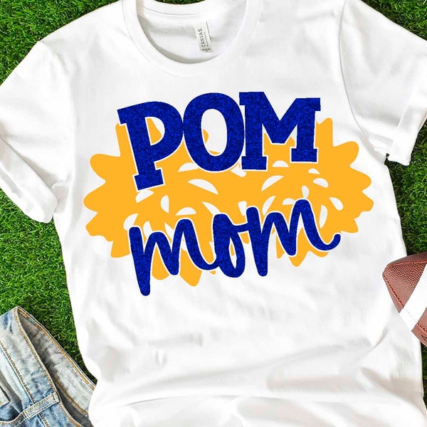 Pom svg, Pom Mom svg, Pom mom shirt, svg, svg, dxf, eps, png, football, cheer mom, shirt, shorts and lemons, cheerleader svg