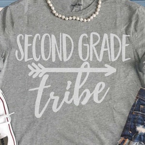 Second grade svg, Teacher svg, 2nd grade svg, tribe svg, 2nd grade shirt, teacher shirt, SVG, DXF, 2nd svg, school svg, clip art, grade svg