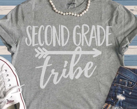 Second grade svg, Teacher svg, 2nd grade svg, tribe svg, 2nd grade shirt, teacher shirt, SVG, DXF, 2nd svg, school svg, clip art, grade svg