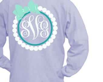 Pearl and bow, monogram svg,  bow, pearls svg, split monogram svg, SVG, dxf, eps, sorority svg, hipster svgs, boho svg, mandala, decal