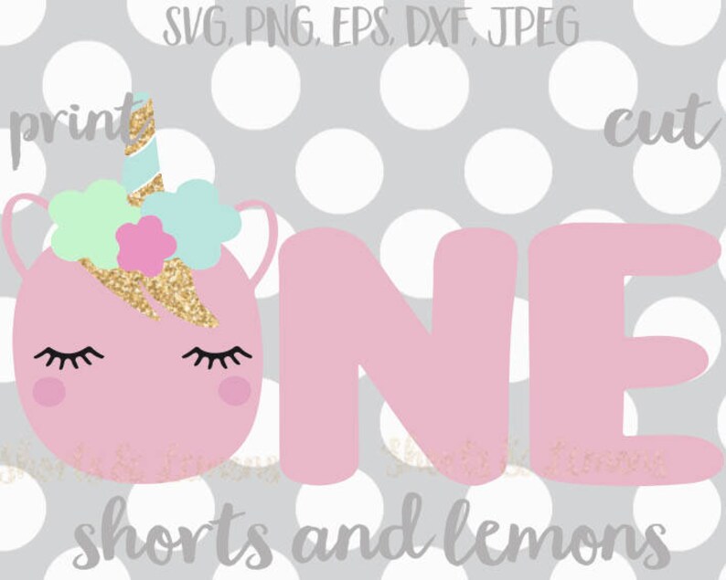Download Unicorn Svg First Birthday Svg 1st Birthday Svg Pink And Etsy