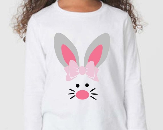 Bunny Svg Girl's Easter Svg Easter Monogram Svg Rabbit - Etsy