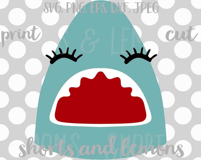 Download Shark svg Girl Shark face svg Fish svg Shark Birthday | Etsy