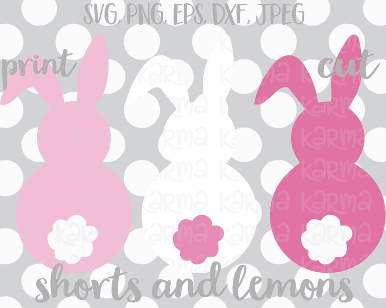 Download Easter svg Bunny svg three bunnies DXF EPS rabbit svg | Etsy
