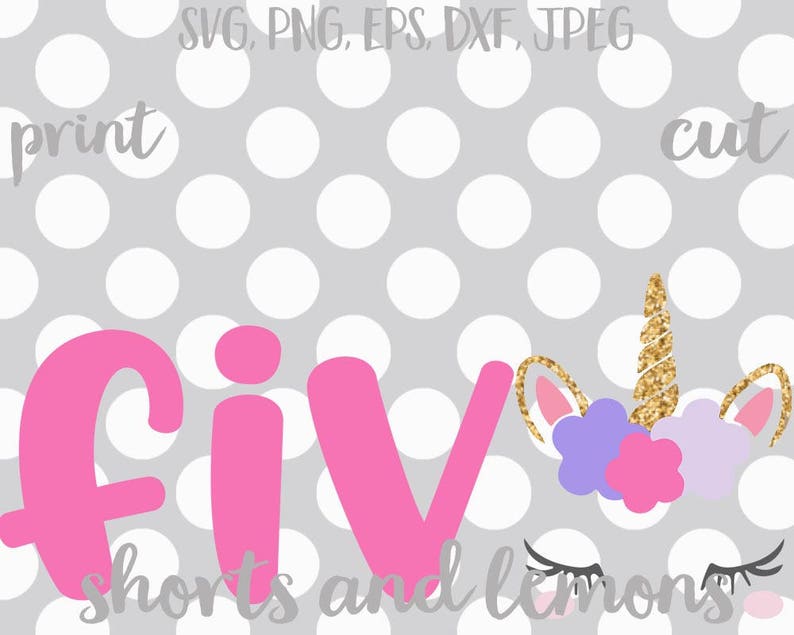 Download 5 svg unicorn Fifth Birthday svg 5th unicorn iron on | Etsy