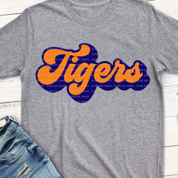 Tigers svg, retro svg, tigers dxf, eps, png, shorts and lemons, Baseball, svg files, shortsandlemons, football svg, png, silhouette