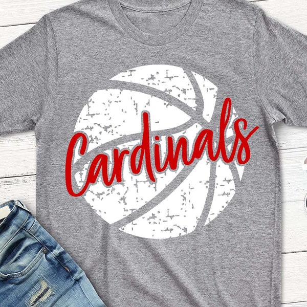 cardinals basketball design basketball shirt design grunge, Download, shorts and lemons, shortsandlemons, basketball, svg, dxf, Cardinals