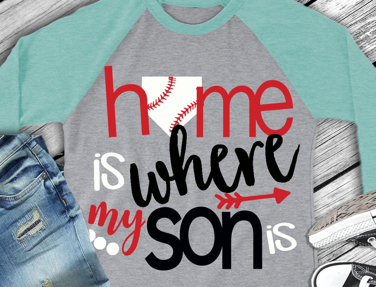 Download Baseball mom svg baseball svg Home is where my son is | Etsy