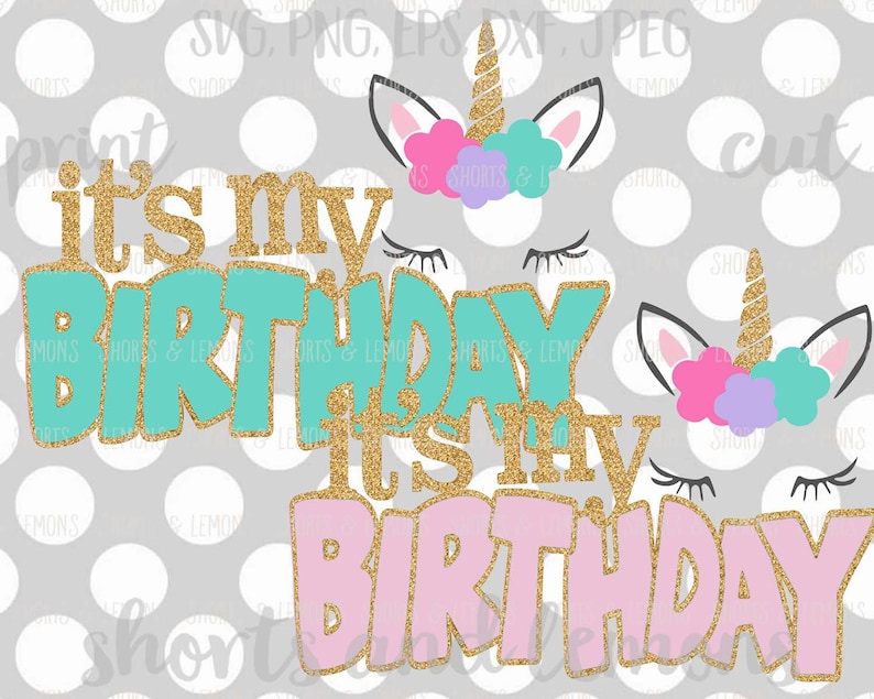 Unicorn Svg Unicorn Birthday Unicorn Svg 2 Colors Birthday - Etsy