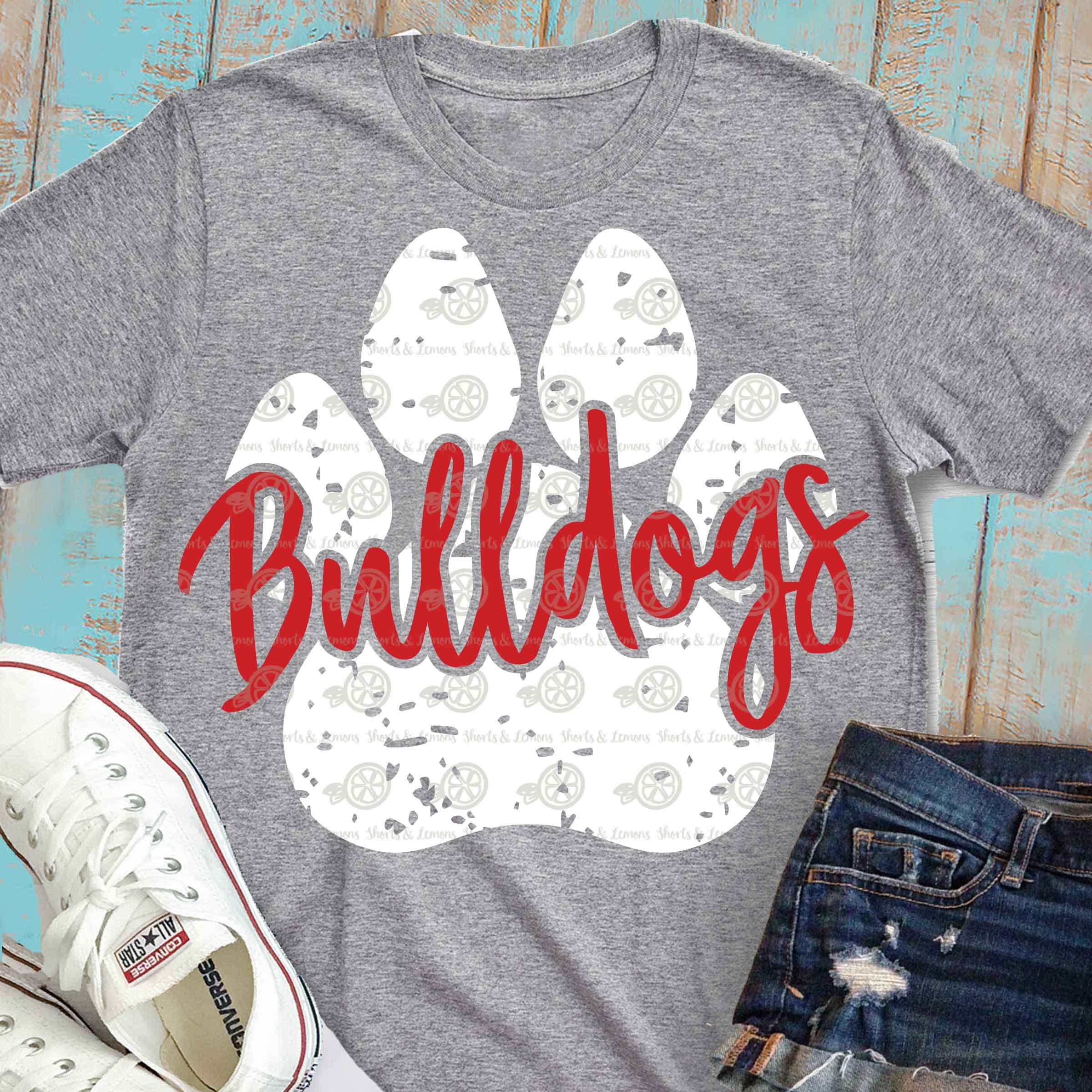 Download Bulldogs svg paw bulldogs grunge svg shorts and lemons | Etsy