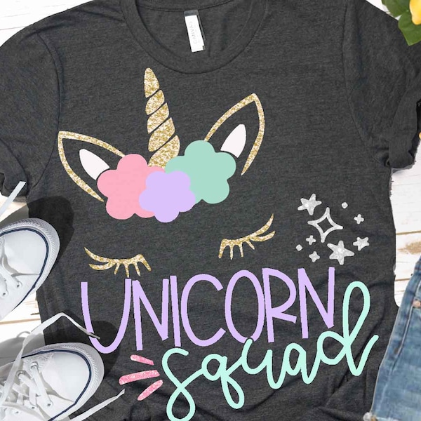 unicorn svg, unicorn squad svg, unicorn birthday, squad, shorts and lemons, Unicorn, shirt, svg, dxf, eps, birthday svg, shortsandlemons