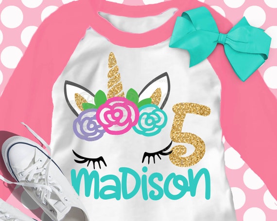 Download unicorn svg girls birthday SVG birthday 1st 2nd 3rd 4th | Etsy