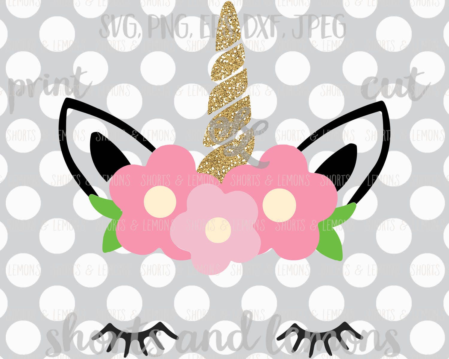 Download Unicorn svg Unicorn face svg Flower crown unicorn Unicorn ...