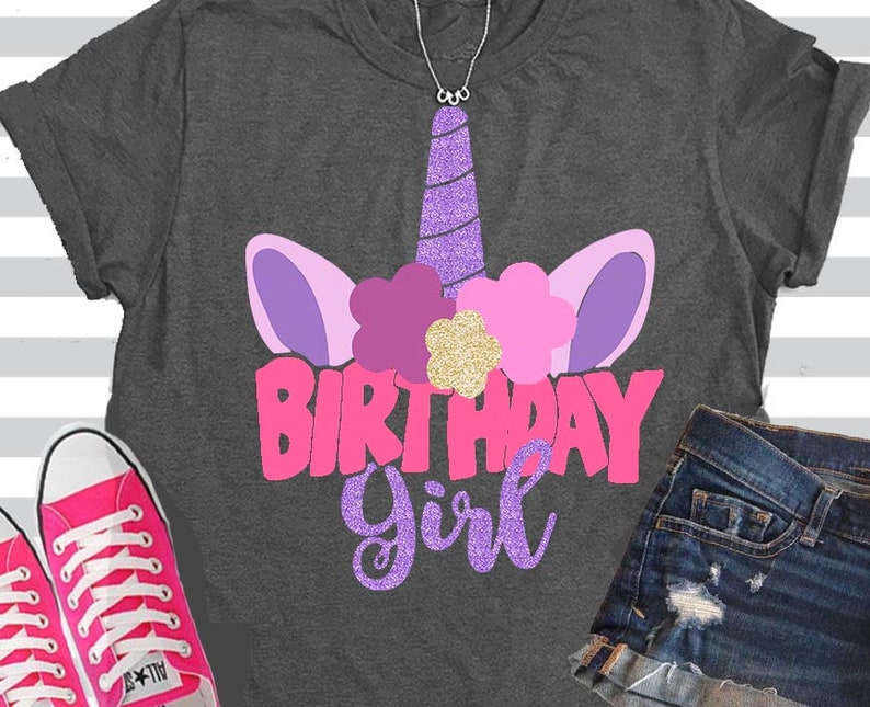 Download Unicorn svg Unicorn birthday Birthday girl svg iron on | Etsy
