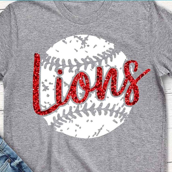 Lions svg, Baseball svg, lions, svg, baseball Mom shirt, lion, dxf, svg, png, grunge, Iron on transfer, shortsandlemons, digital download