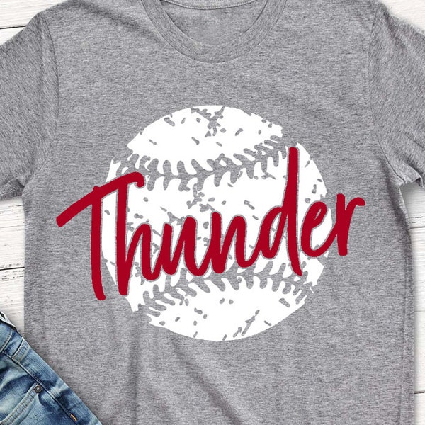 Thunder svg, baseball svg, Thunder  baseball, grunge svg, digital Download, shorts and lemons, shortsandlemons,  baseball svg, dxf