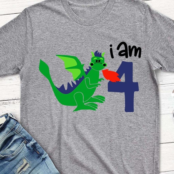 dragon svg, boys birthday SVG, birthday, 4 years , 2nd, 3rd, 4th, 5th, 6th, 7th, 8th, 9th, 10th, svg, sublimation dragon, birthday shirt