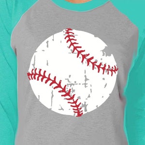 Baseball svg, baseball mom svg, grunge svg, vintage svg, Baseball svg files, shortsandlemons, distressed baseball, baseball shirt, clip art image 1