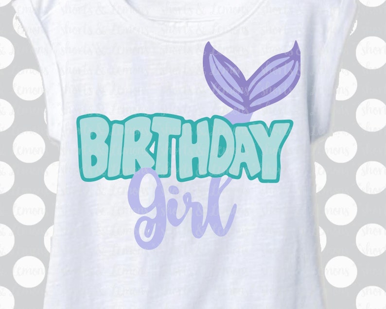 Download Mermaid svg Mermaid birthday Birthday girl Mirrored | Etsy