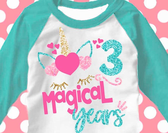 Download 3rd birthday svg 3 svg fifth svg 3 Unicorn svg 3 magical ...
