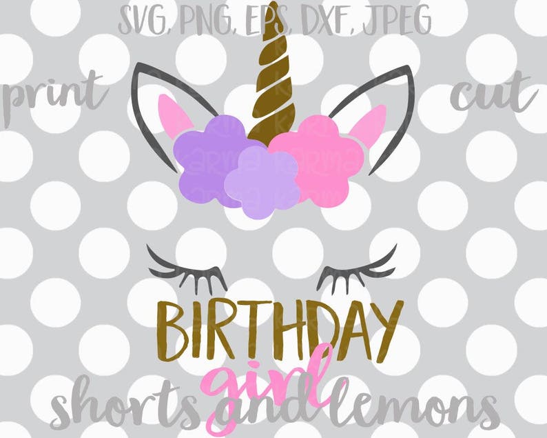 Download Birthday girl svg UNICORN SVG unicorn svg MATchinG Mom | Etsy