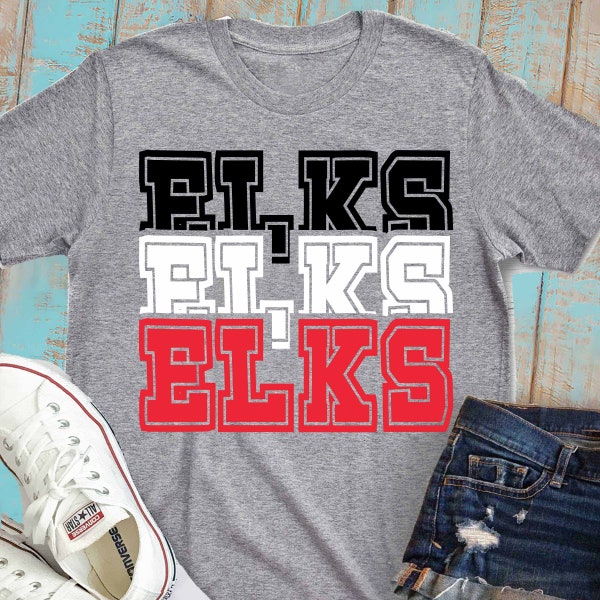 Elks svg, stacked svg, elks, svg, go elks svg, dxf, eps, png, shorts and lemons, soccer, volleyball, shortsandlemons, football, cricut