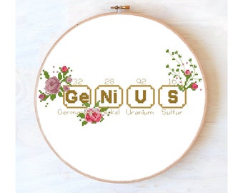 Genius Cross Stitch Etsy