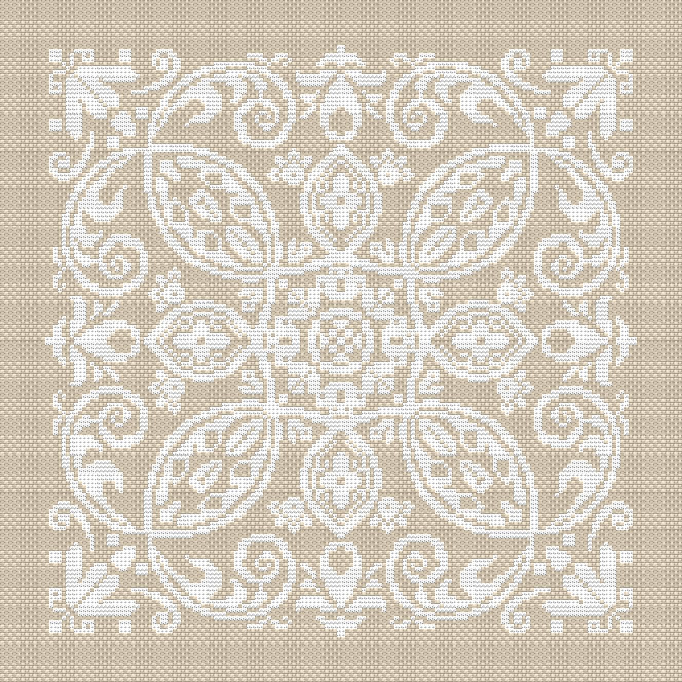 Black and White Cross Stitch Pattern Ornament Sampler Cross Etsy