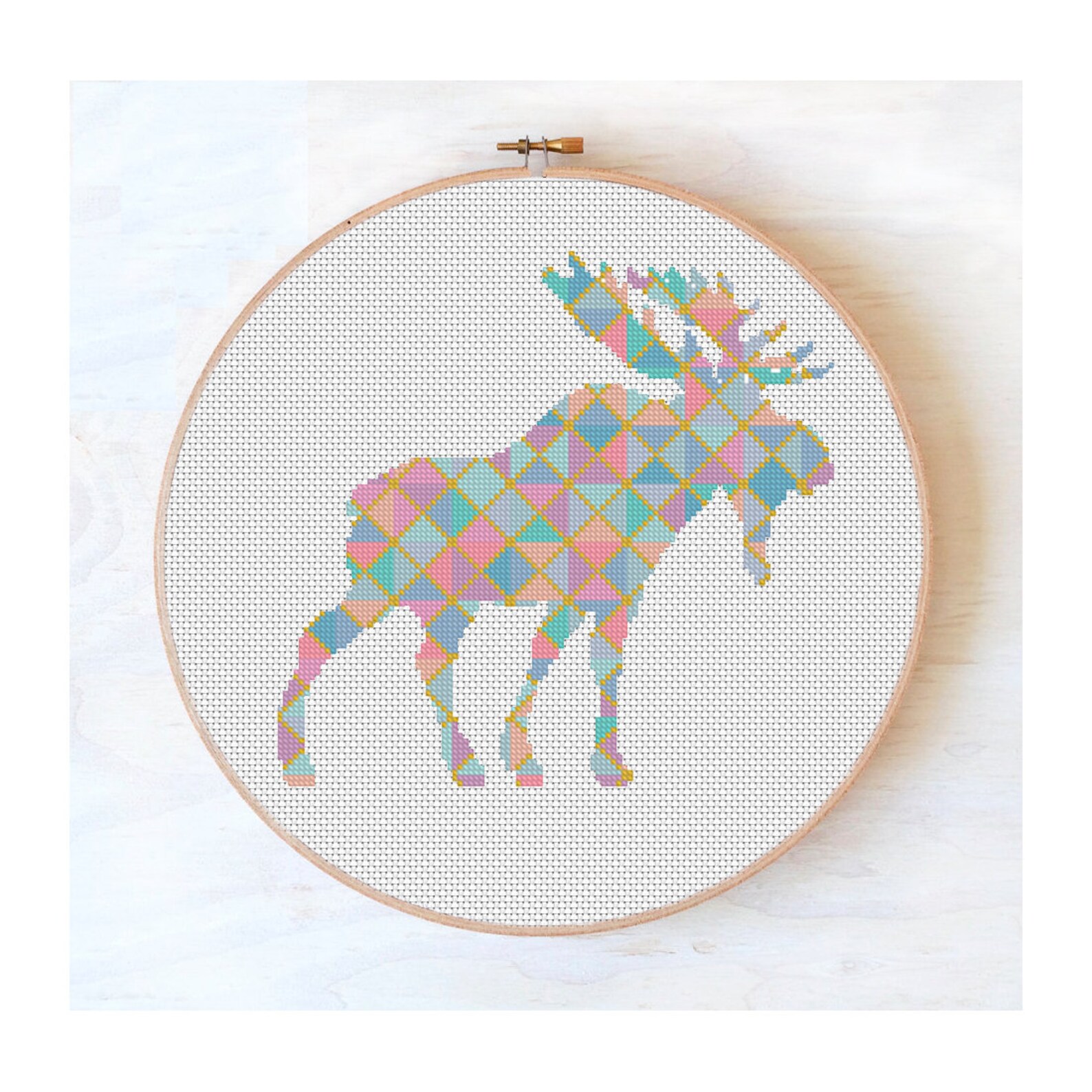 Moose Cross Stitch Pattern PDF Cross Stitch Animals - Etsy