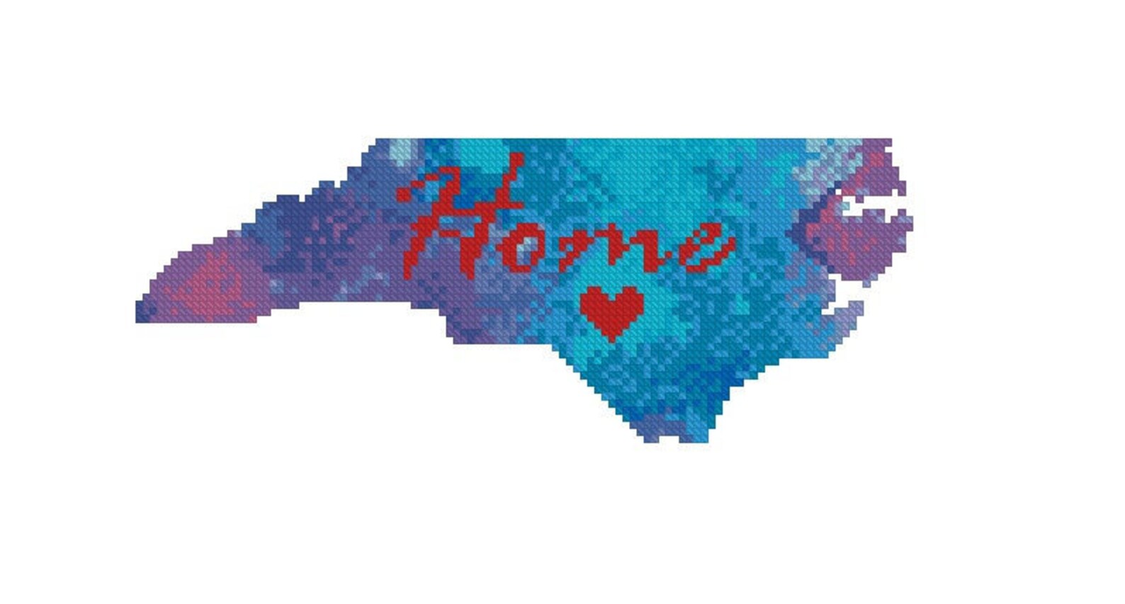 North Carolina cross stitch pattern Galaxy modern map cross Etsy