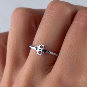 925 Sterling Silver Scissors Ring - Gift for Hairstylist -  Gift for Seamstress