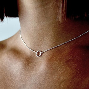 925 Sterling Silver Choker Necklace - Circle Choker