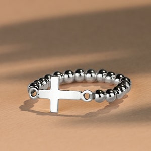 Justerbar korsring i 925 sterlingsilver
