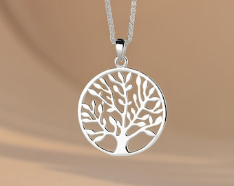 Pendentif Arbre de Vie en Argent Massif - Collier Fleur de Vie