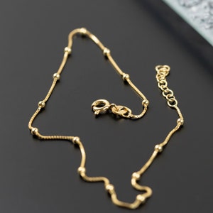 Gold Plated Satellite Anklet - 18k Gold Plated Anklet