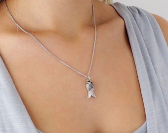 925 Sterling Silver Angel Wing Pendant - Wing Necklace In Silver