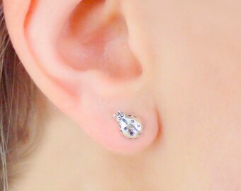 925 Sterling Silver Ladybug Earrings Stud Earrings Ladybug
