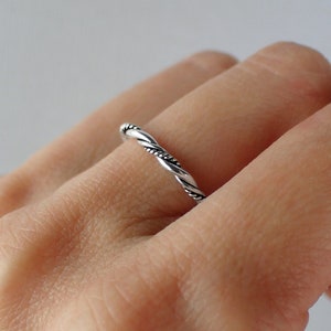 925 Sterling Silver Minimalist Ring - Stackable Ring In Silver