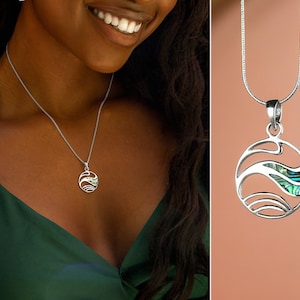 ネックレス・ペンダント Wave Shining Necklace 925 Sterling Silver Vintage Irregular Wave Metal Opal