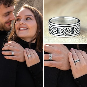 925 Sterling Silver Infinity Celtic Knot Band Ring - Celtic Wedding Ring