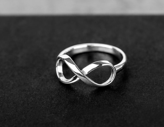 Buy Infinity Symbol Ring, Hammered Sterling Silver Infinity Ring, Infinity  Sign Ring, Rose Gold Infinity Ring, Minimalist Infinity Ring Online in India  - Etsy