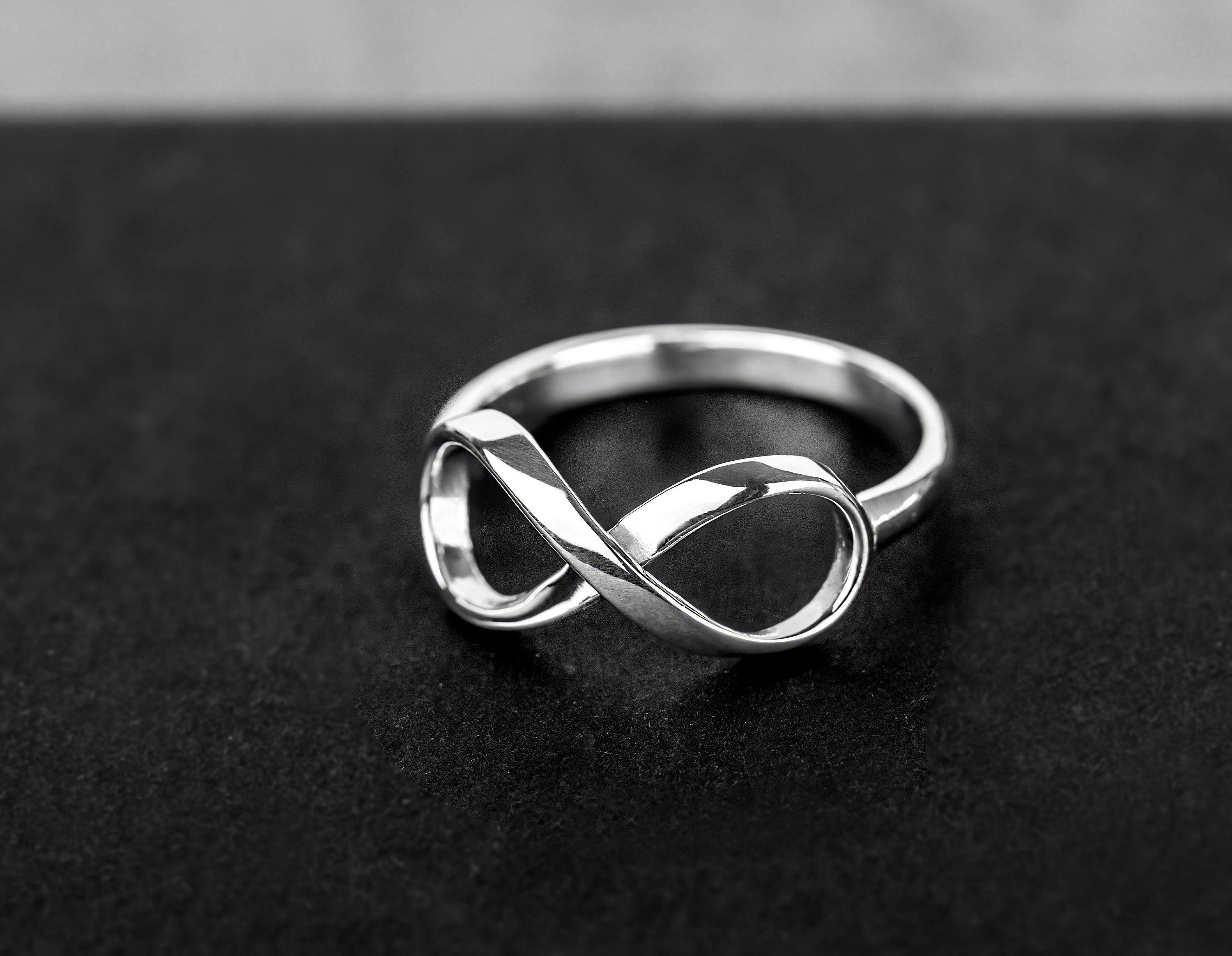 Buy Sterling Silver Infinity Spinner Band Ring, Promise Rings (Size 10.0)  (4 g) at ShopLC.