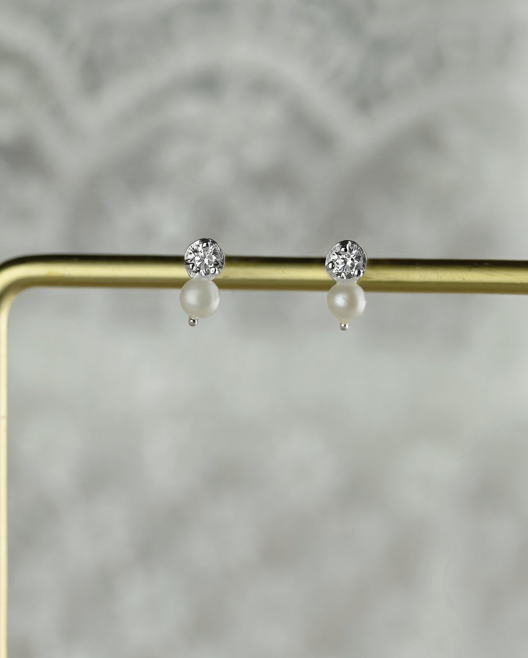 925 Sterling Silver Tiny Fresh Water Pearl Earrings