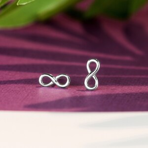 Boucles D'oreilles Pendantes Symbole Infini En Argent 925/1000 - Jewellerybox, Jamais Portées