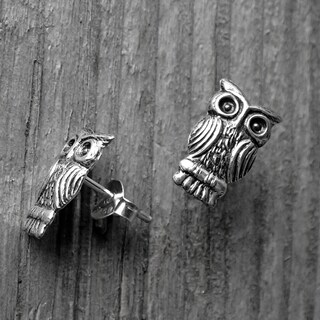 VENACOLY Orecchini A Gufo In Argento Sterling 925 | Ipoallergenici, Senza Nichel, 13x9,6 Mm, Con Panno E Confezione Regalo, Per Amanti Dei Gufi