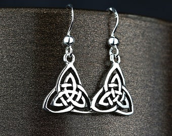 Boucles D'Oreilles Enfant Triskel Celte Argent 925 - Puces Tige Poussette